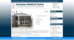 Desktop Screenshot of hamptonmedicalcentre.nhs.uk