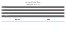 Tablet Screenshot of hamptonmedicalcentre.nhs.uk